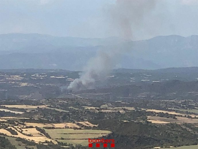 Incendio en Sanaüja (Lleida)