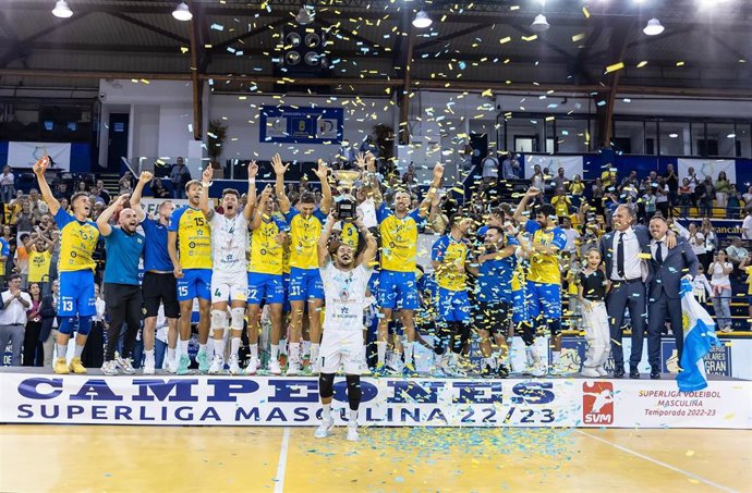 El CV Guaguas se proclama campeón de la Superliga Masculina 2022/23.