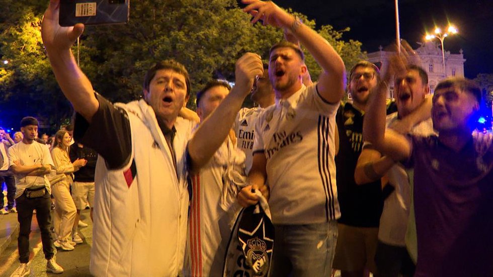 La hinchada del Real Madrid celebra el título de la Copa del Rey
