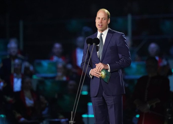 El príncipe Guillermo durante el concierto de celebración por la coronación de su padre, el rey Carlos III