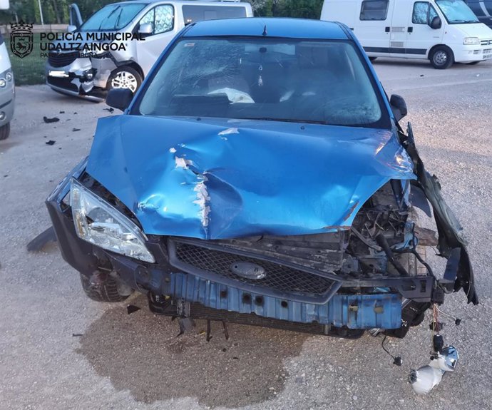 Vehículo accidentado.