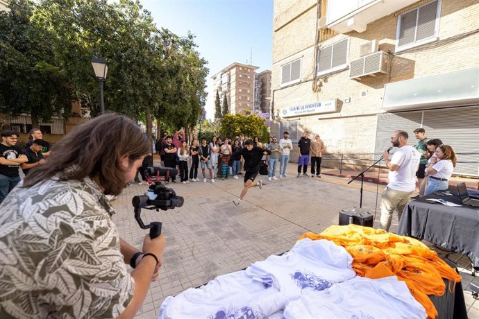 Rodaje de uno de los cortos que han participado en el concurso Mairena Film Festival, en la provincia de Sevilla.