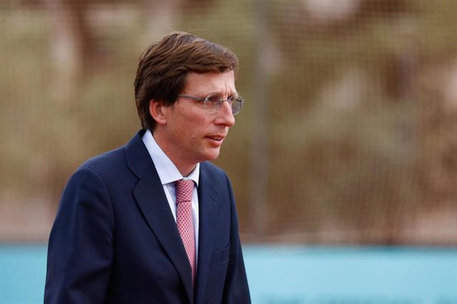 El alcalde de Madrid y candidato a la reelección el próximo 28M, José Luis Martínez-Almeida, durante la presentación de propuestas, a 8 de mayo de 2023, en Madrid (España). 