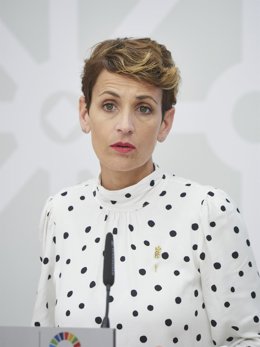 Archivo - La presidenta del Gobierno de Navarra, María Chivite.