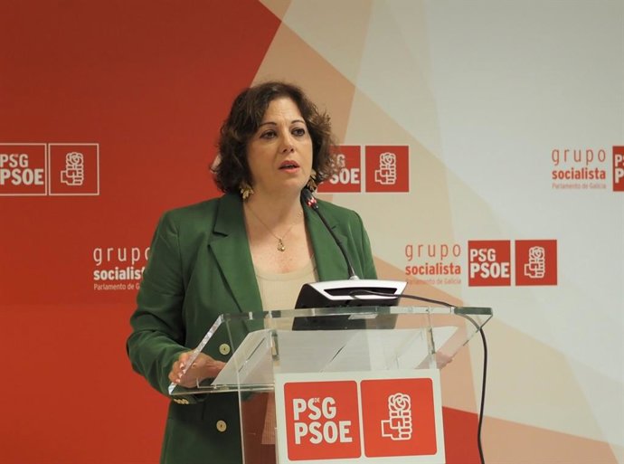 La diputada del PSdeG Begoña Rodríguez Rumbo en rueda de prensa