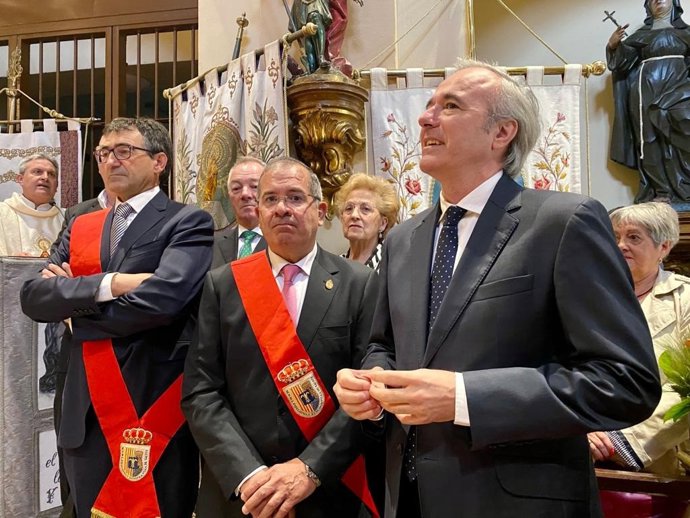 El candidato del PP a la Presidencia del Gobierno de Aragón, Jorge Azcón.