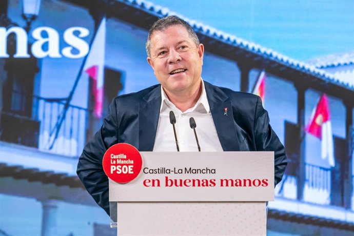 El presidente de Castilla-La Mancha y candidato a la reelección, Emiliano García-Page