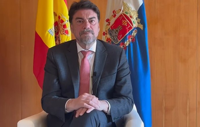 Archivo - El alcalde de Alicante, Luis Barcala.