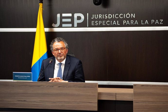 Archivo - El presidene de la Jurisdicción Especial para la Paz (JEP) de Colombia, Roberto Vidal.