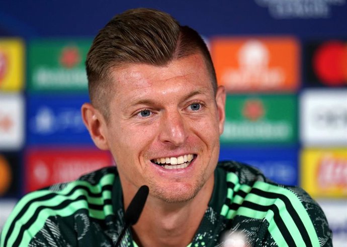 El centrocampista del Real Madrid Toni Kroos, en rueda de prensa.