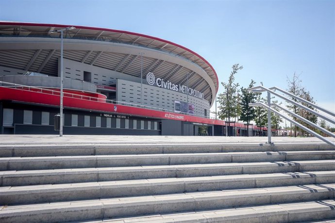Archivo - Exterior del estadio deportivo Cívitas Metropolitano, en el barrio de las Rosas, a 17 de agosto de 2022, distrito San Blas-Canillejas, Madrid (España).