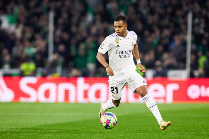 Archivo - Rodrygo Goes of Real Madrid in action during the spanish league, La Liga Santander, football match played between Real Betis and Real Madrid at Benito Villamarin stadium on March 5, 2023, in Sevilla, Spain.