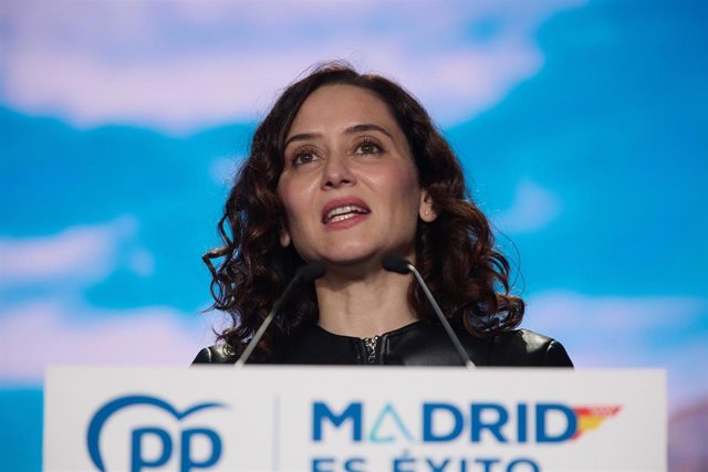 La presidenta de la Comunidad de Madrid, Isabel Díaz Ayuso