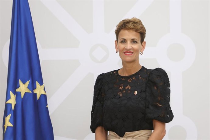 La presidenta del Gobierno de navarra, María Chivite.