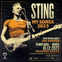 Imagen del cartel del concierto de Sting en Pamplona.