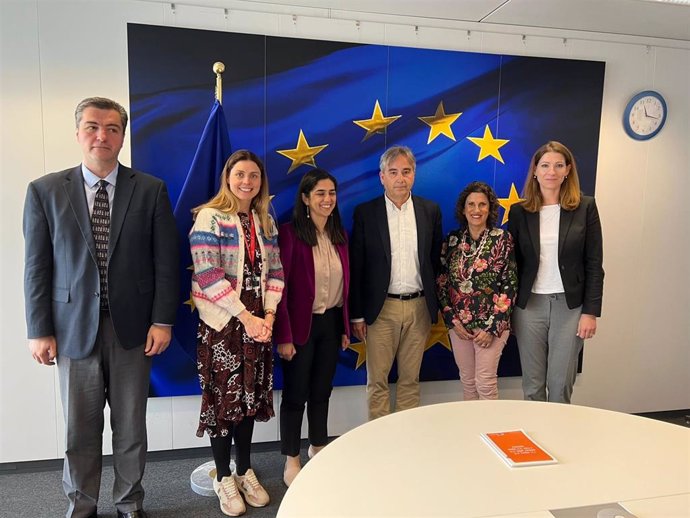 Reunión del presidente de SATSE, Manuel Cascos, con miembros del Gabinete del comisario de Empleo y Asuntos Sociales, Nicolas Schmid.