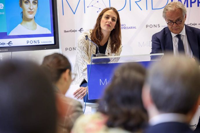 Archivo - La candidata de Más Madrid a la Alcaldía, Rita Maestre, ha intervenido en el desayuno Madrid Foro Empresarial, en la Fundación Pons