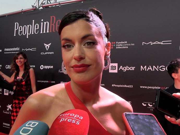 Dulceida en la gala 'People in red' celebrada este lunes en Barcelona