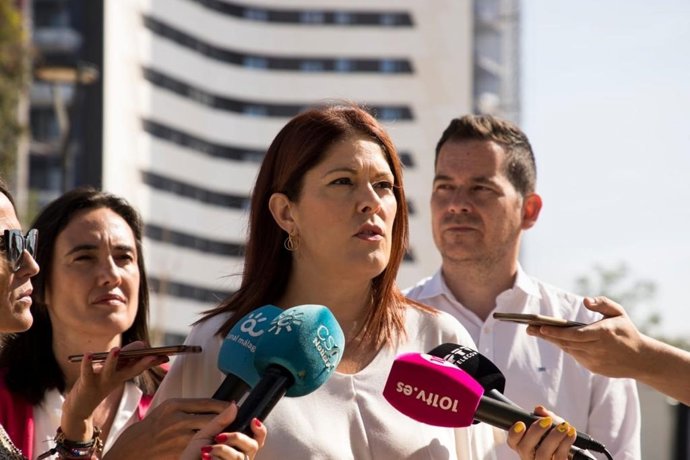 Noelia Losada, candidata de CS a la Alcaldía de Málaga, en rueda de prensa