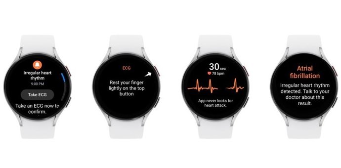 Nueva notificación de ritmo cardiaco irregular en los Galaxy Watch