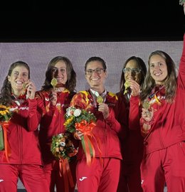 Archivo - El equipo español femenino de Trail Running se proclama campeón del mundo en Chiang Mai 