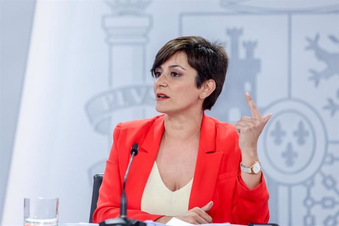 La ministra de Política Territorial y portavoz del Gobierno, Isabel Rodríguez, durante una rueda de prensa posterior a la reunión del Consejo de Ministros