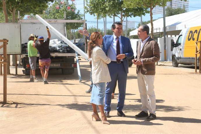José María Bellido con Marián Aguilar y Antonio Álvarez.