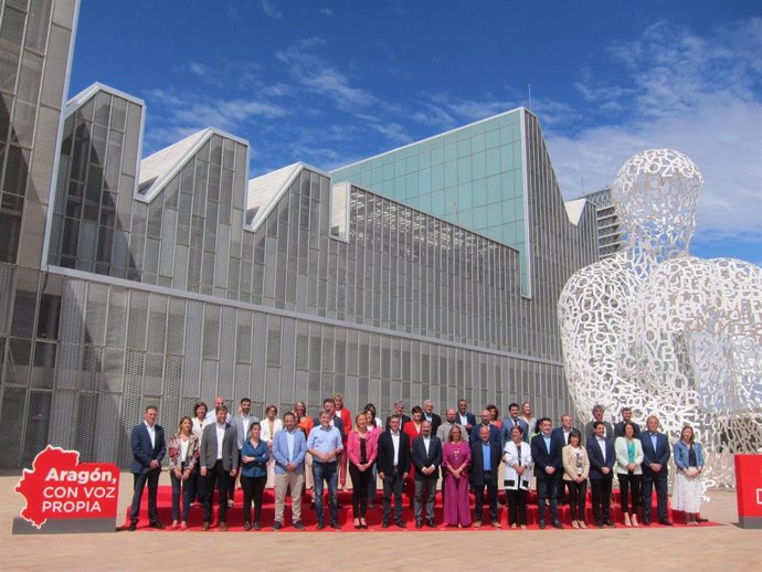 Candidatura del PSOE a las Cortes de Aragón para las elecciones del próximo 28 de mayo.