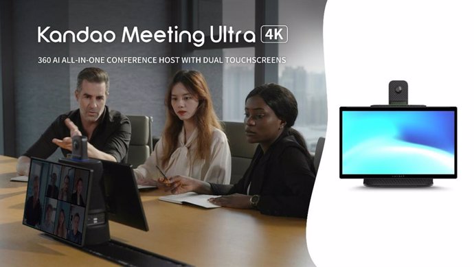360 4K AI ALL-IN-ONE CONFERENCE HOST WITH DUAL TOUCHSCREENS