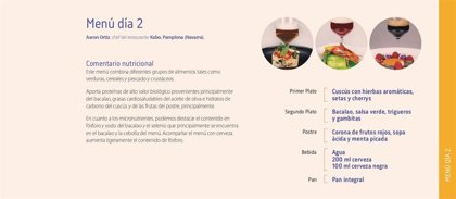 La guía Menús Saludables de Navarra busca impulsar la gastronomía regional  y ofrecer recetas 