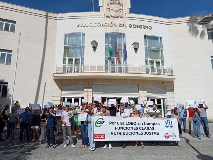 Concentración Subdelegación Gobierno Jaén.