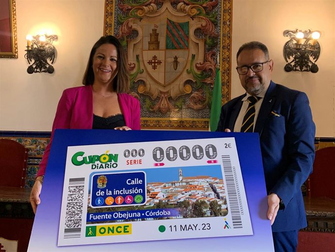 Presentación del cupón de la ONCE dedicado la Fuente Obejuna.