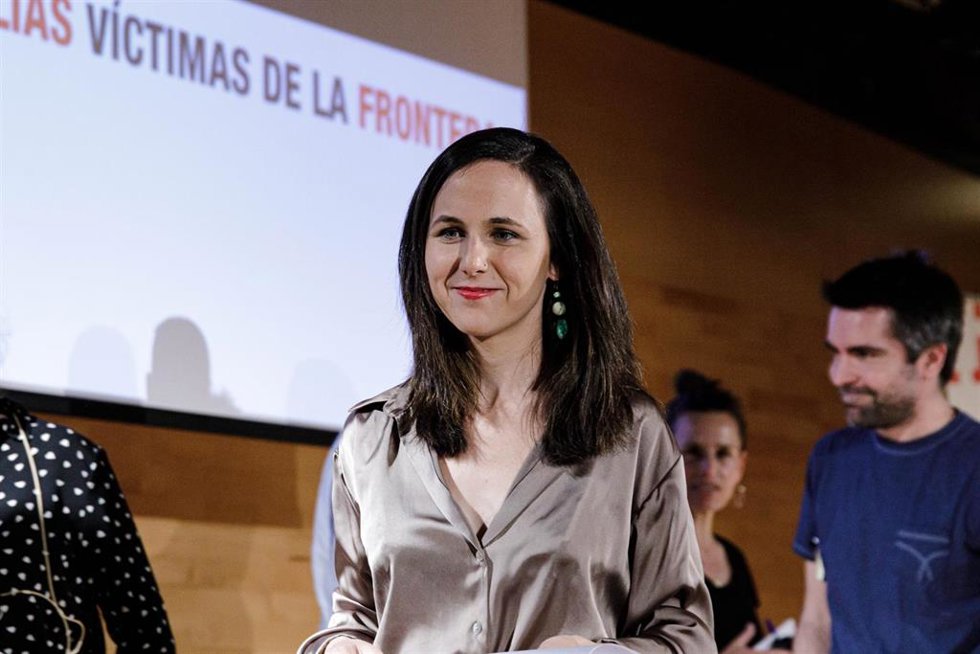 La ministra de Derechos Sociales y Agenda 2030, Ione Belarra, clausura el I Congreso Internacional de Familias Víctimas de las Fronteras, en el Auditorio de la Casa Encendida, a 9 de mayo de 2023, en Madrid (España).