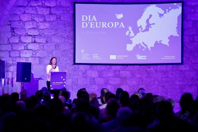 La presidenta del Govern, Francina Armengol, interviene en el acto por el Día de Europa 2023.