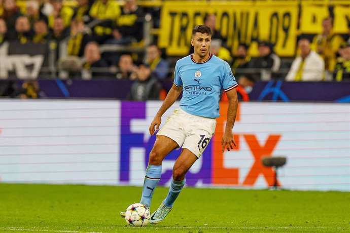 Archivo - Rodrigo (16) of Manchester City during the UEFA Champions League, Group G football match between Borussia Dortmund and Manchester City on October 25, 2022 at Signal Iduna Park in Dortmund, Germany - Photo Nigel Keene / ProSportsImages / DPPI