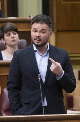 Archivo - El portavoz de Esquerra Republicana (ERC) en el Congreso, Gabriel Rufián