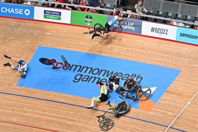 Archivo - Imagen de la pista del Velódromo Lee Valley Velopark durante los Juegos de la Commonwealht 2022