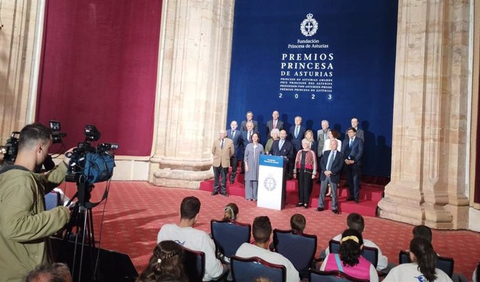 El jurado del Premio Princesa de Asturias de Ciencias Sociales de 2023 en el hotel Eurostars de la Reconquista de Oviedo.