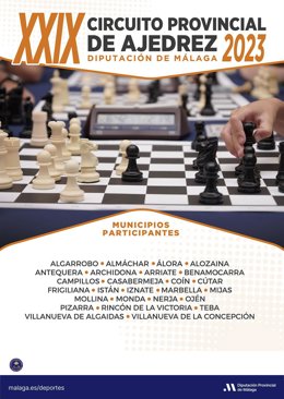 Cartel del Circuito Provincial de Ajedrez de la Diputación.