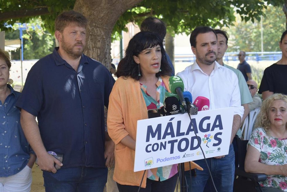 La candidata de la confluencia de Izquierda Unida, Podemos, Verdes Equo, Más País, Alianza Verde e Iniciativa del Pueblo Andaluz, Toni Morillas, en una imagen de archivo