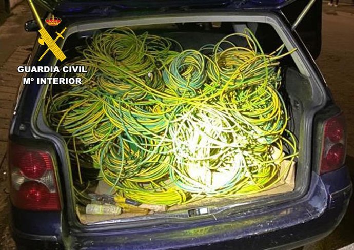 Dos detenidos y un investigado en Burgos por el robo de 320 kilos de cobre en un polígono industrial.