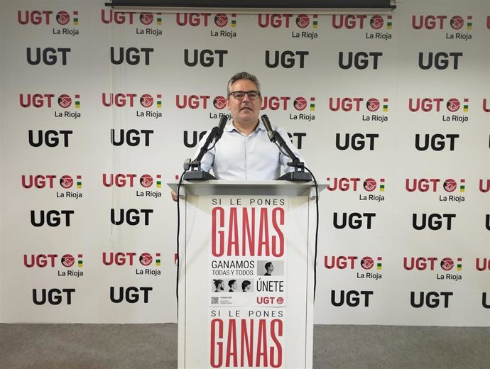 El secretario general de la Unión de Trabajadoras y Trabajadores de La Rioja, Jesús Izquierdo