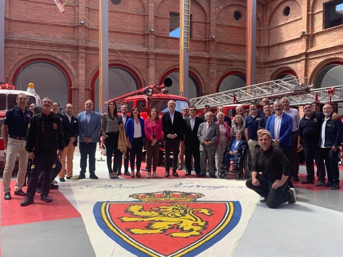 Jorge Azcón en el Museo del Fuego de Zaragoza