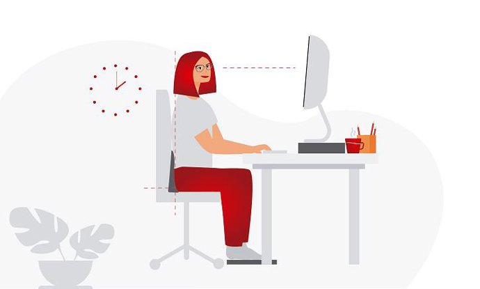 Una posición correcta al estudiar evitará el dolor de espalda.