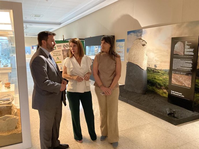 Presentación del cupón dedicado al Museo de Huelva.