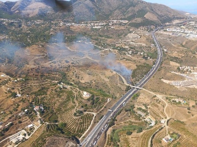 Incendio forestal declarado en Benalmádena