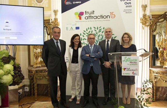 Presentación de Fruit Attraction, organizada por Ifema Madrid y la federación hortofrutícula Fepex