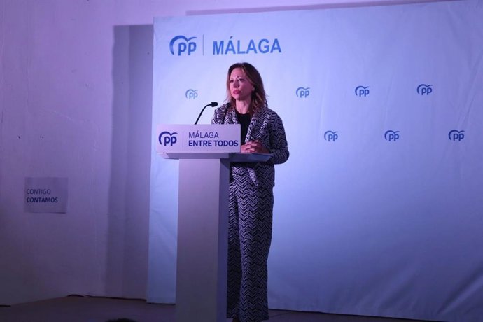 La presidenta del PP de Málaga, Patricia Navarro, en un acto