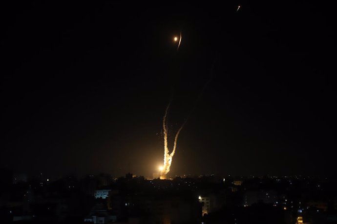 Cohetes disparados desde la Franja de Gaza contra Israel