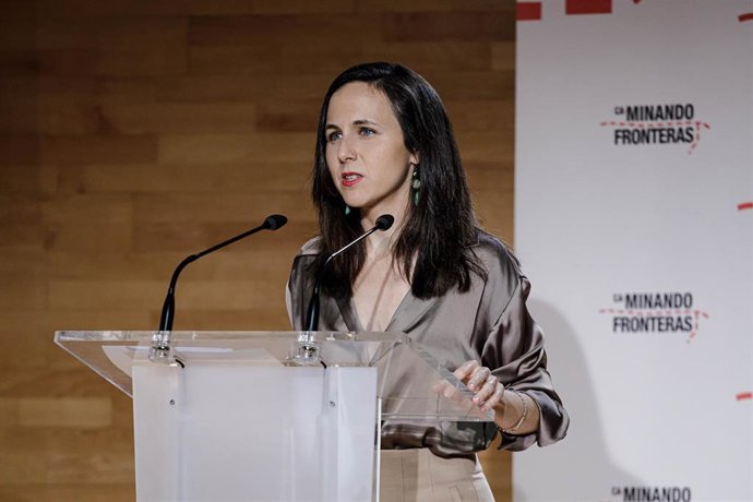 La ministra de Derechos Sociales y Agenda 2030, Ione Belarra, clausura el I Congreso Internacional de Familias Víctimas de las Fronteras, en el Auditorio de la Casa Encendida, a 9 de mayo de 2023, en Madrid (España). 